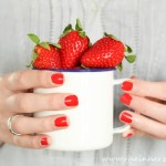 #grosseErdbeerliebe | Grütze aus Erdbeeren und Minze mit Hugo-Zabaione