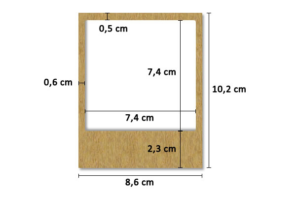 Размер фотографии на полароид