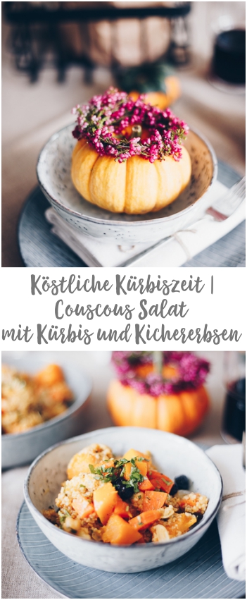  Köstliche Kürbiszeit | Couscous Salat mit Kürbis und Kichererbsen rheinherztelbe 